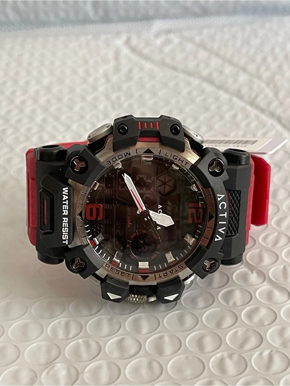 Activa X Invicta Analog & Digital Men's Watch - 49mm. Red & Black